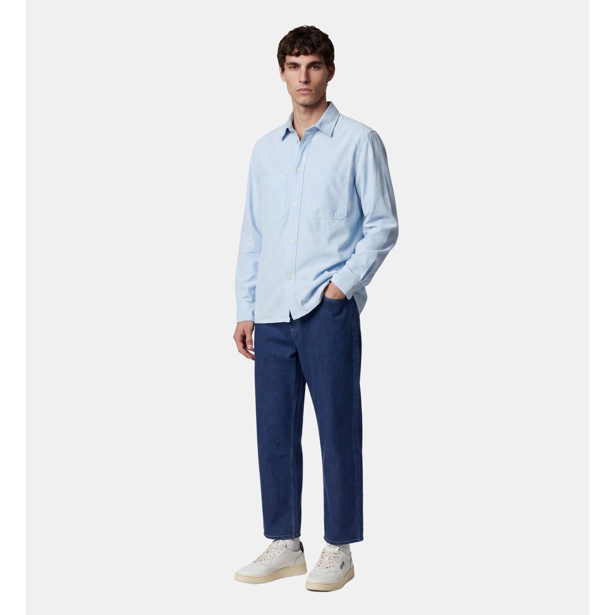 Chemise droite tirtnew coton bleu ciel, GALERIES LAFAYETTE