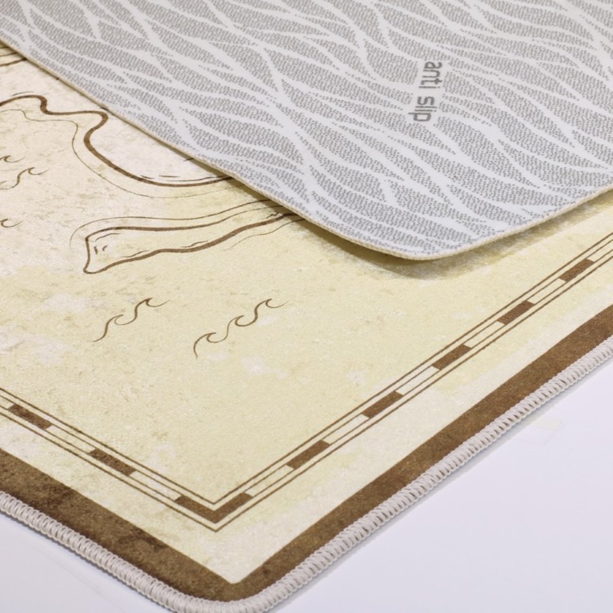 Tapis chambre enfant Carte Tresor beige, EDEN