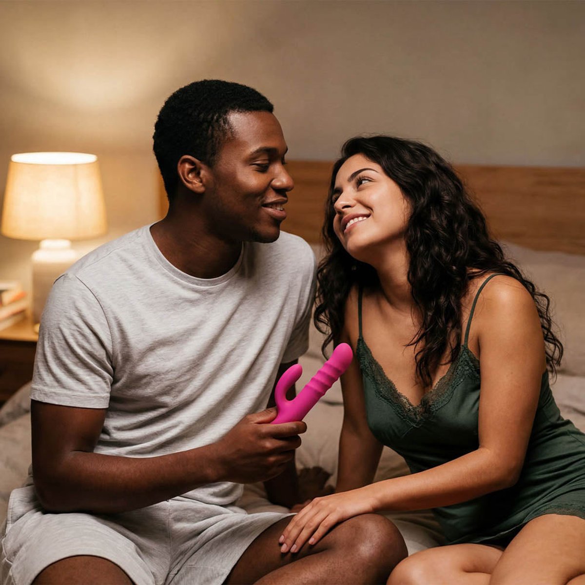 Vibromasseur rabbit rotatif et connecté Velvo rose, LOVENSE