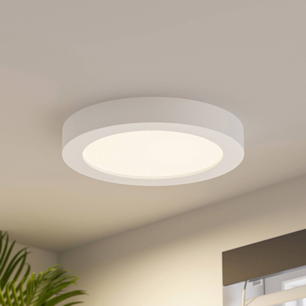 Plafonnier en aluminium moderneLED, Edwina blanc, PRIOS