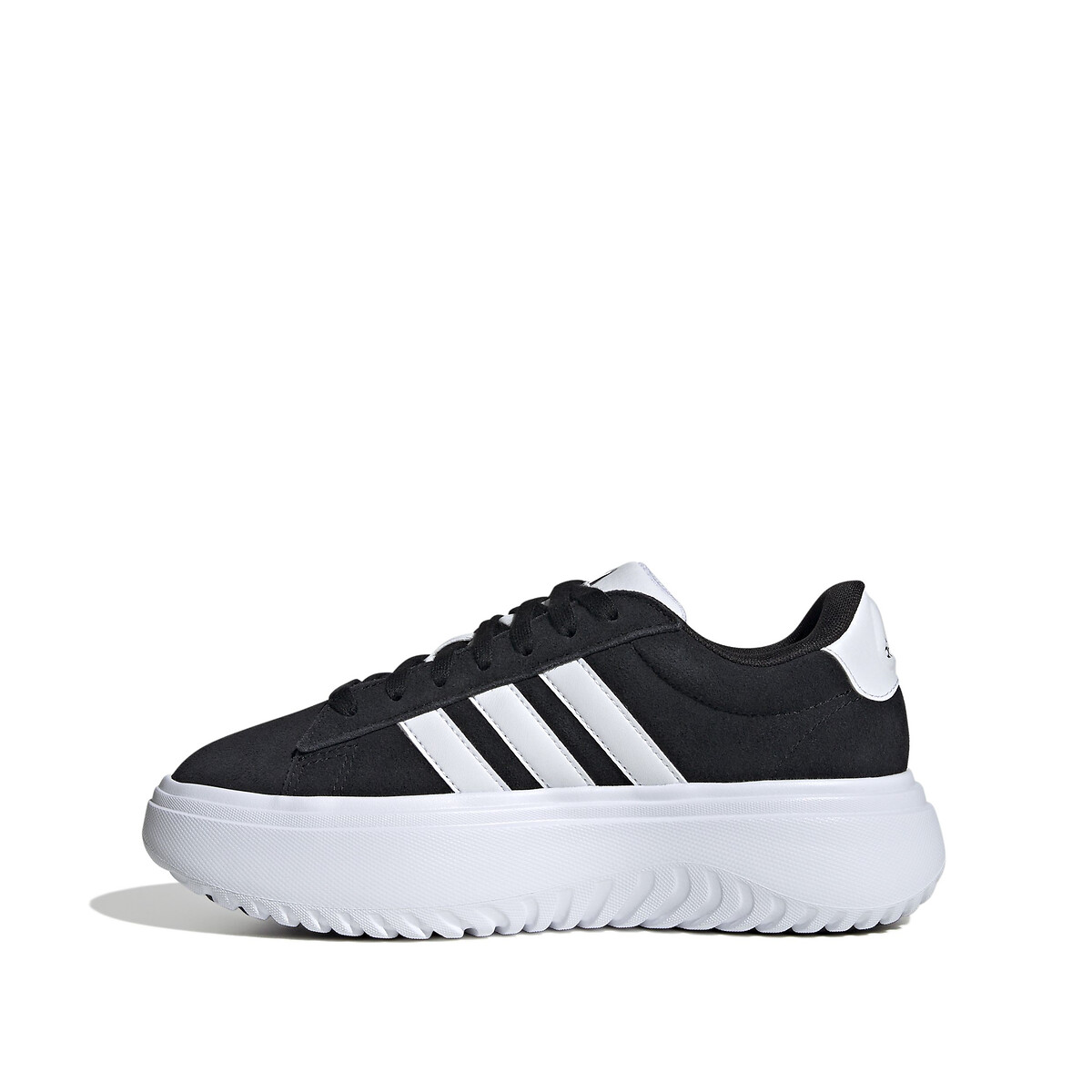 Baskets cuir Grand Court Platform Suede noir/blanc, ADIDAS SPORTSWEAR