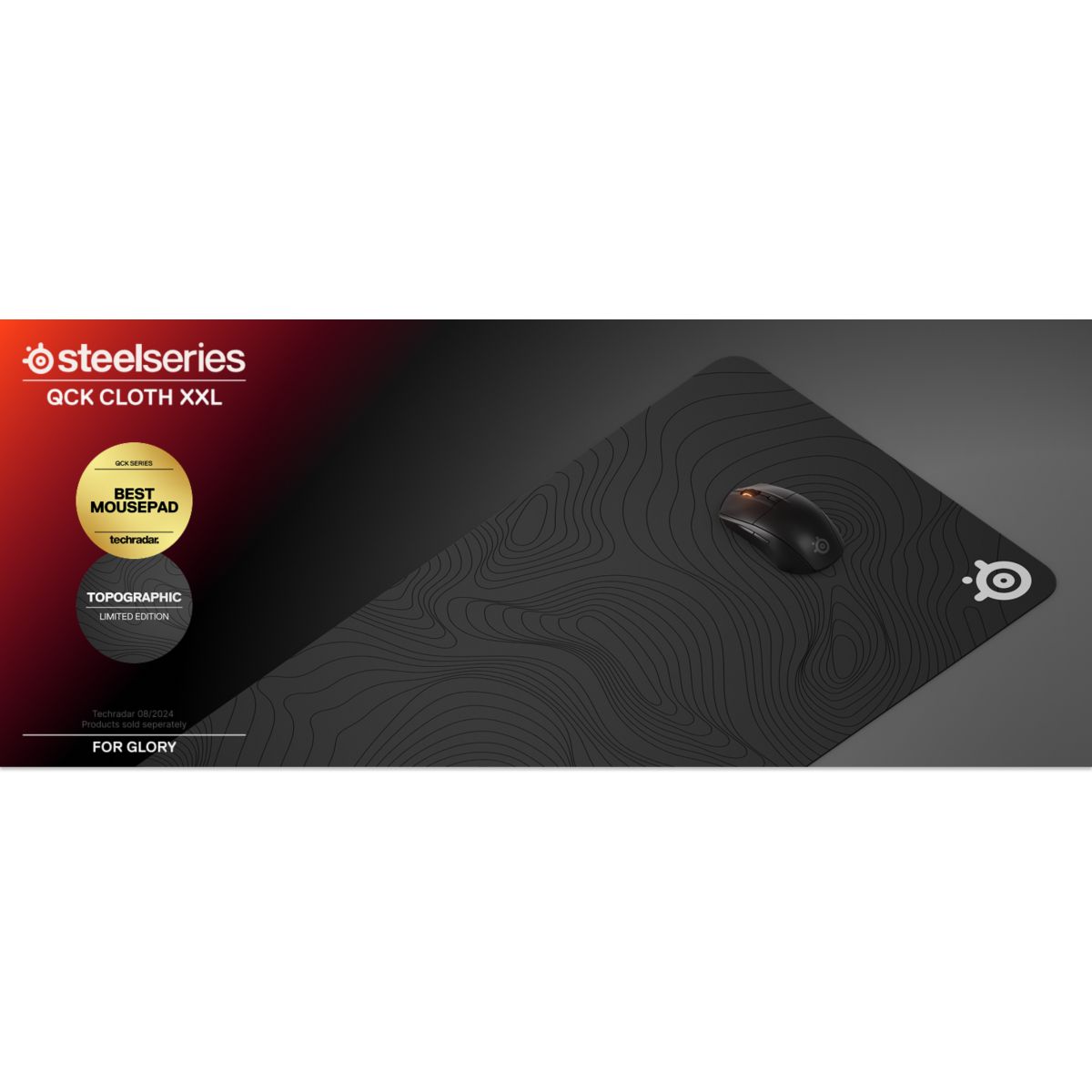 Tapis de souris QcK XXL Topographic EU couleur unique, STEELSERIES