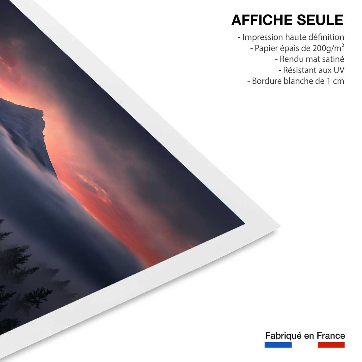 Affiche Brume en Oregon affiche seule, HEXOA