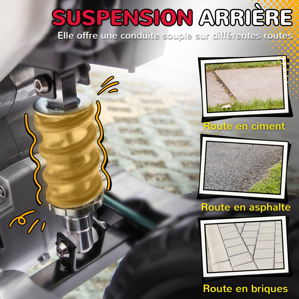 Moto électrique à conducteur assis PP Rouge rouge, AIYAPLAY