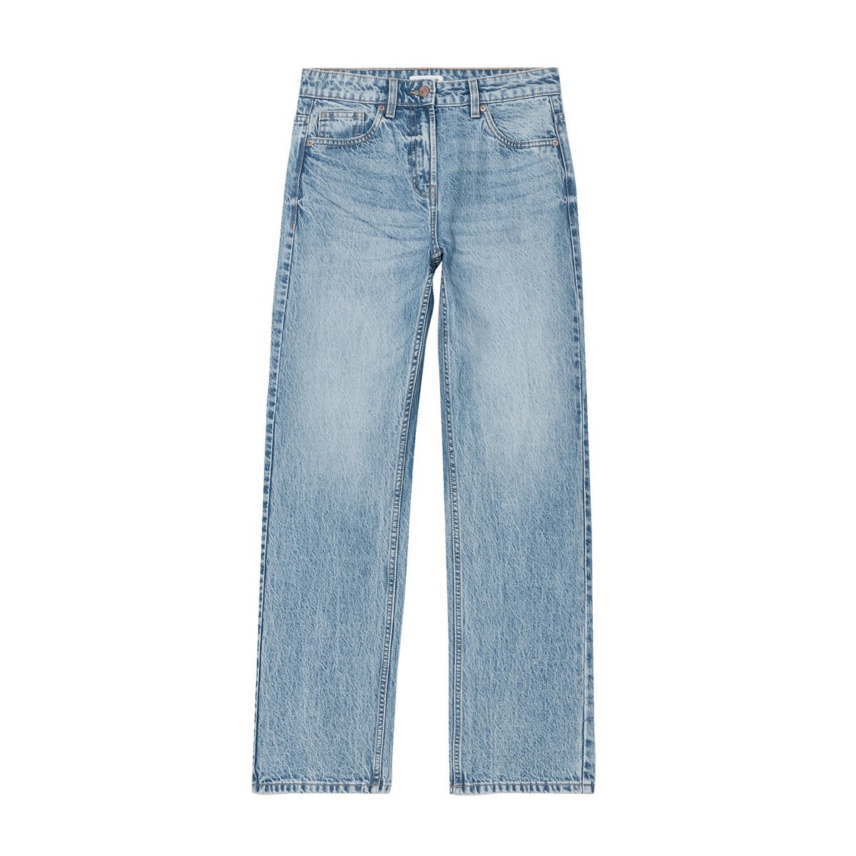 Jeans droit 5 poches denim double stone, CACHE CACHE