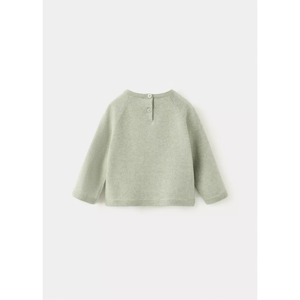 Pull-over maille poche kangourou vert, MANGO BABY