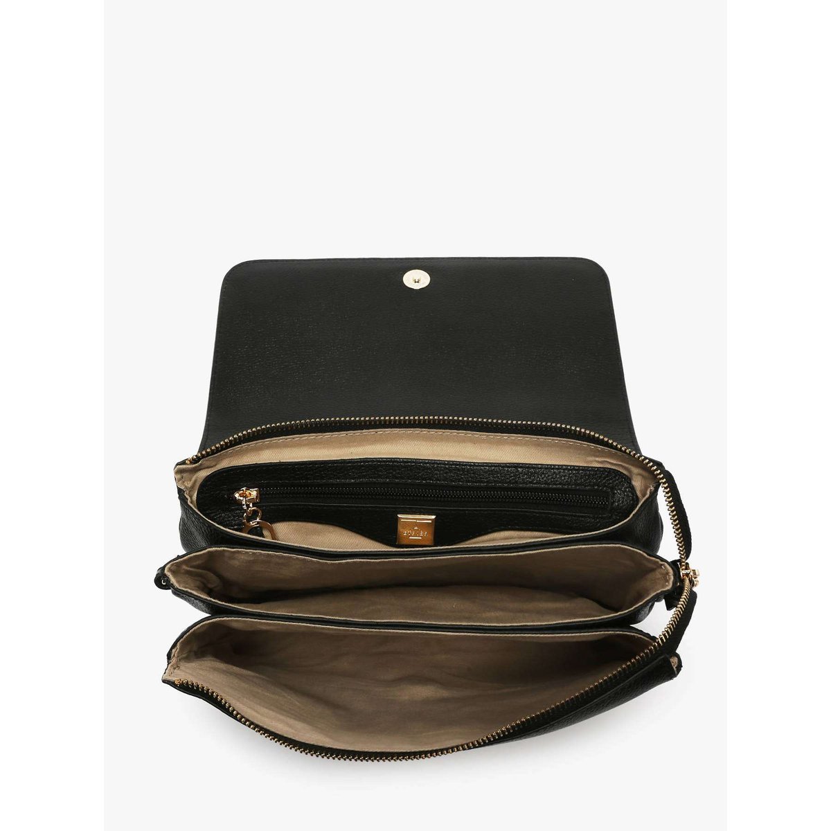 Sac bandoulière M Tradition cuir noir, ETRIER