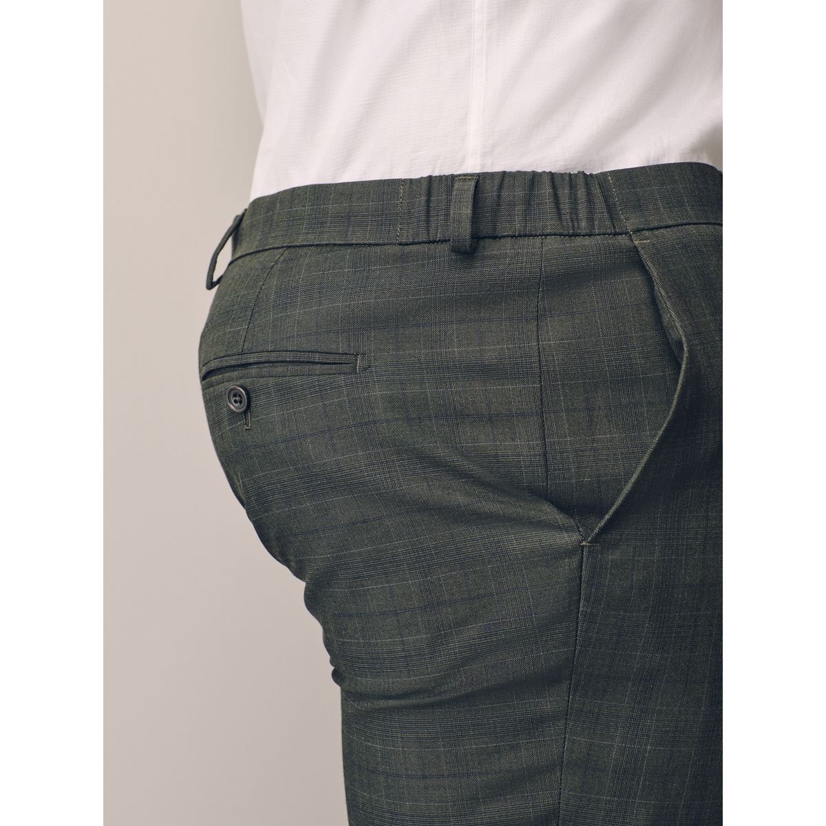 Pantalon de costume motionflex à carreaux vert, NEXT