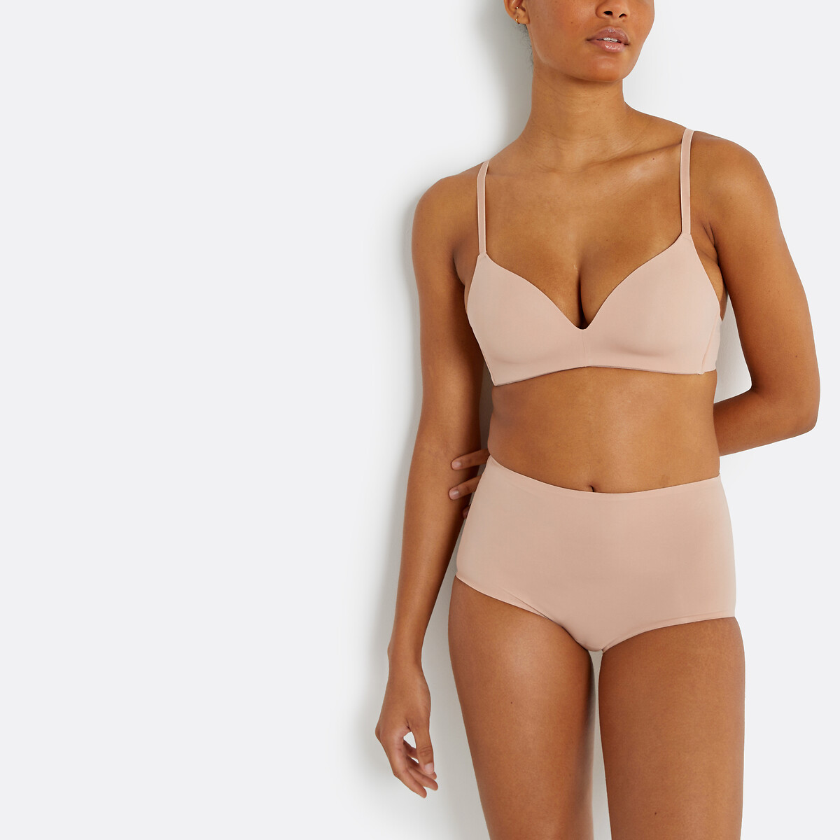 Lot de 2 culottes hautes en microfibre-Invisible peau, LA REDOUTE COLLECTIONS