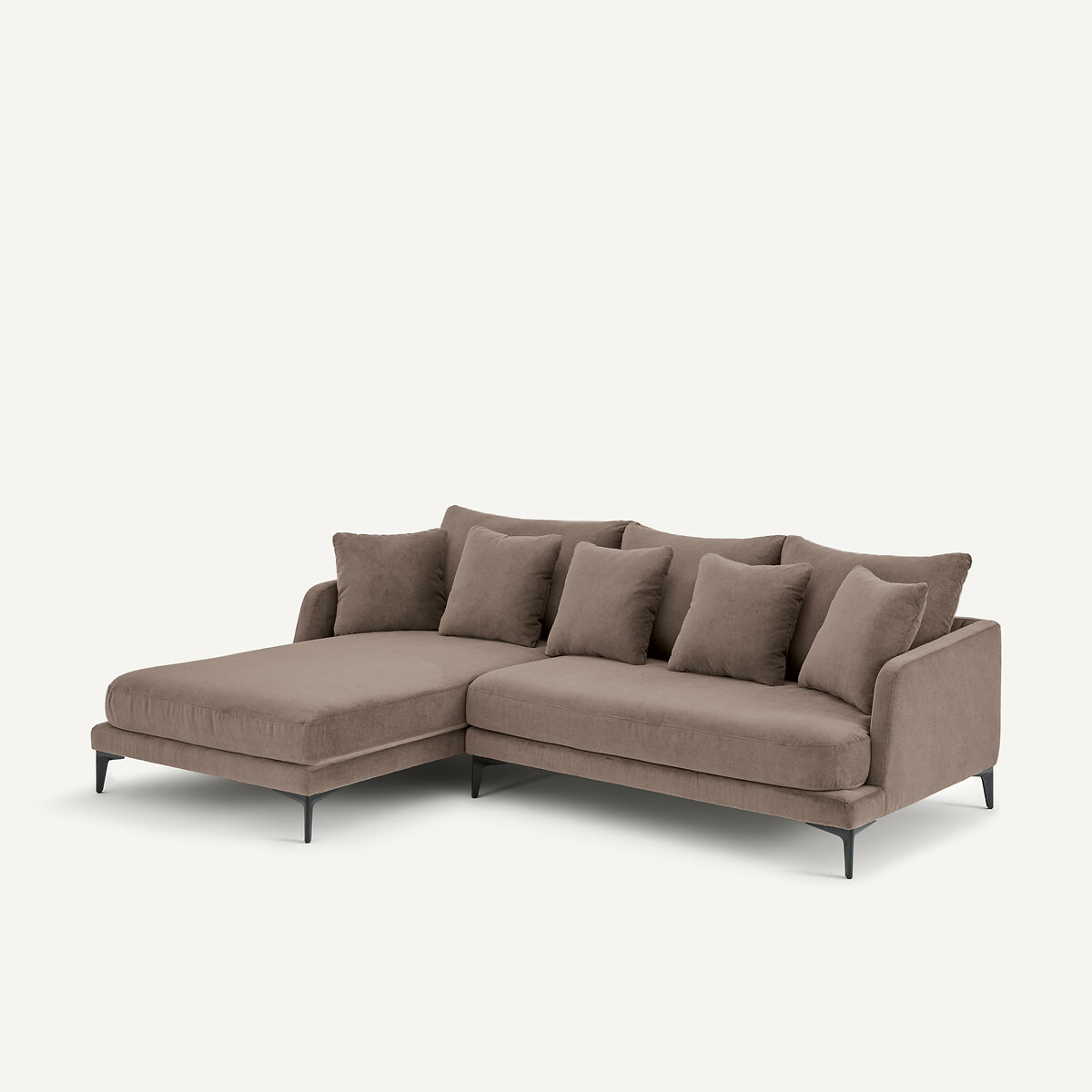 Méridienne en velours stone, MODERNISTE gris moka, EMMANUEL GALLINA X AM.PM