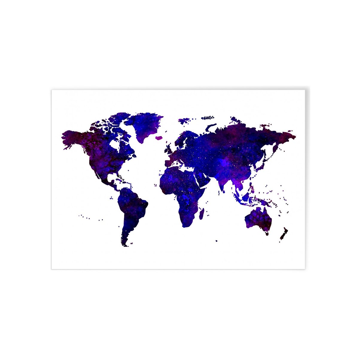 Poster Carte du monde 5 blanc, L'AFFICHERIE