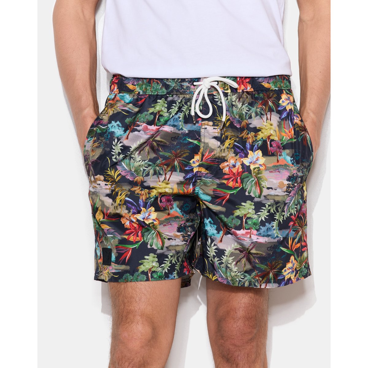 Maillot de bain floral DIVINO SWIM bleu marine, CHEVIGNON
