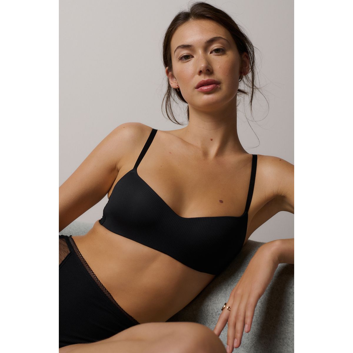 Soutien-gorge sans armatures, lot de 2 noir/rose, NEXT