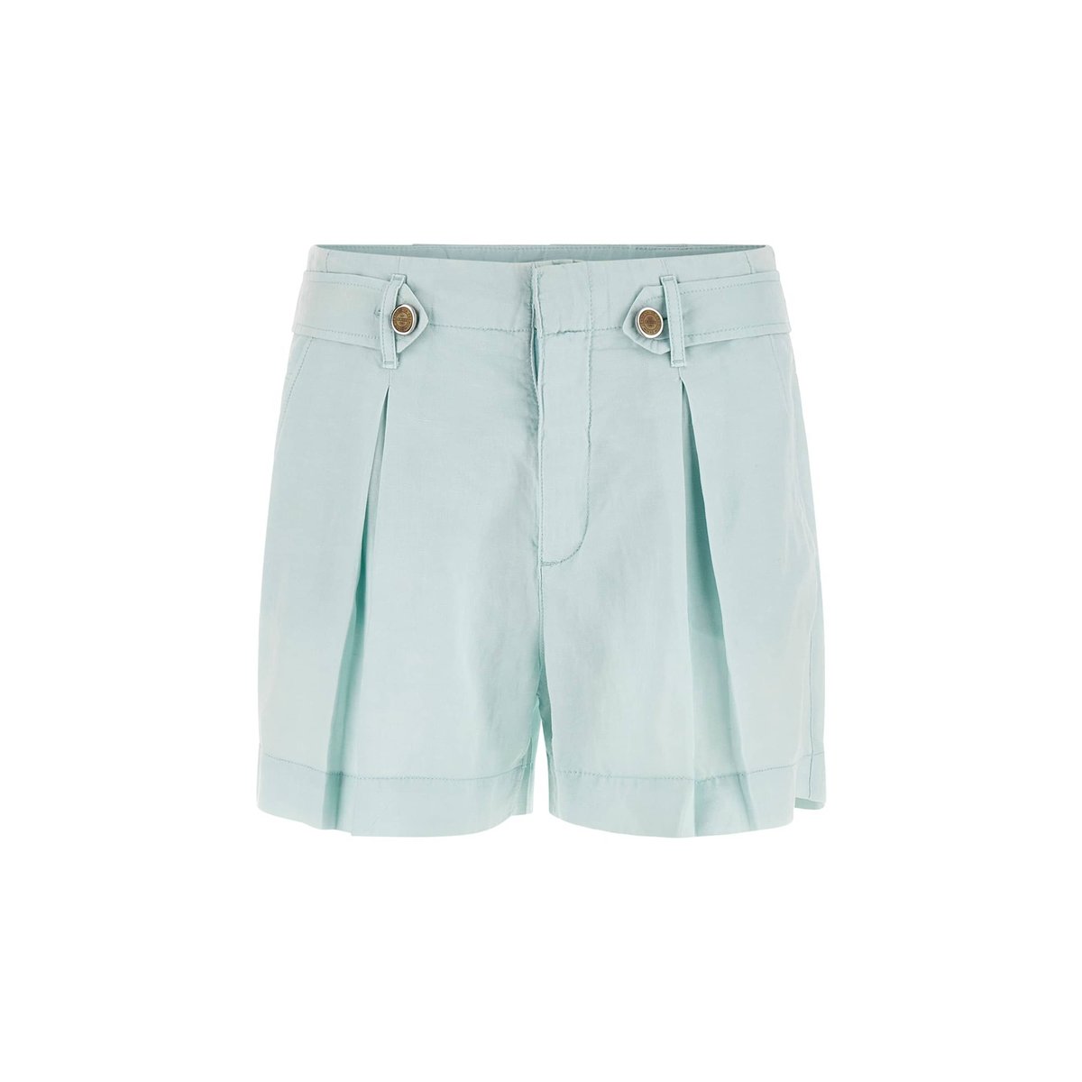 Short Pinces Lin Mélangé bleu ciel, GUESS