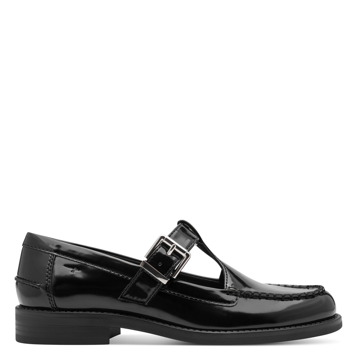 Mocassins à bride en T noir, TAMARIS