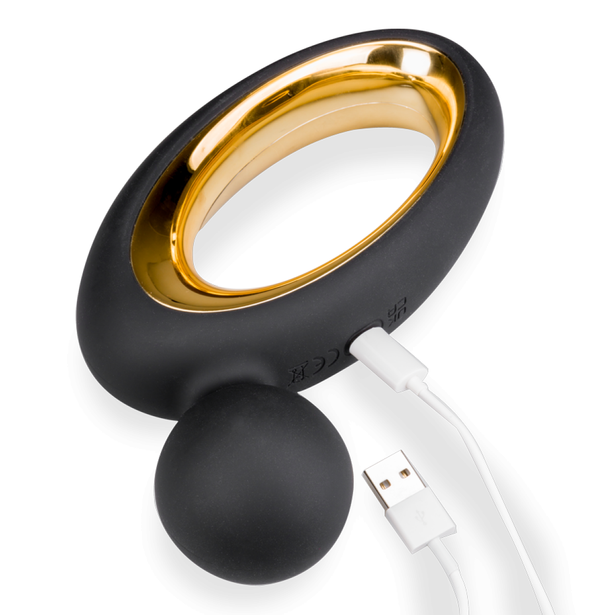 Vibromasseur puissant wand avec poignée ergonomique Horizon noir, LOVE AND VIBES