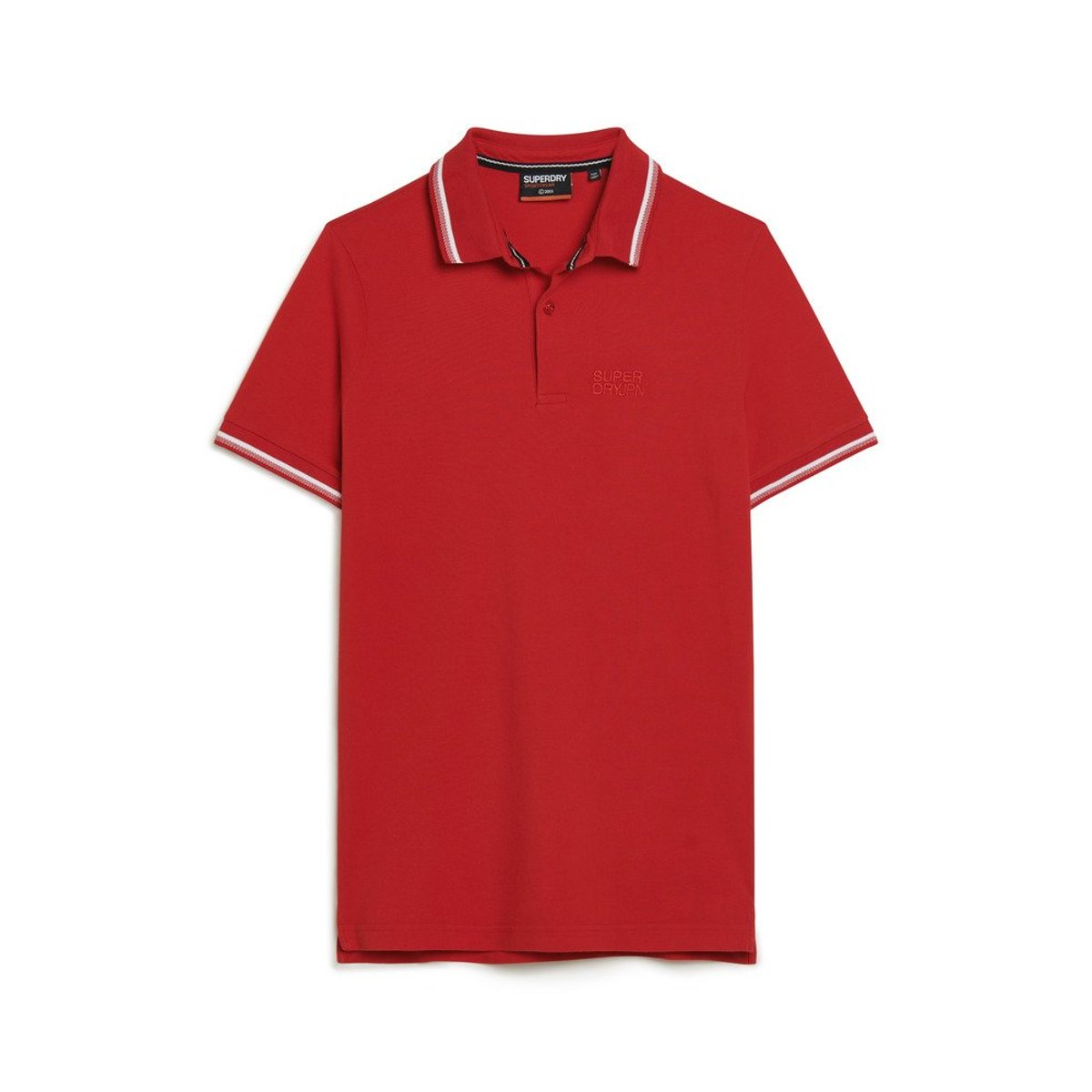 Polo à liseré Sportswear rouge pomme, SUPERDRY