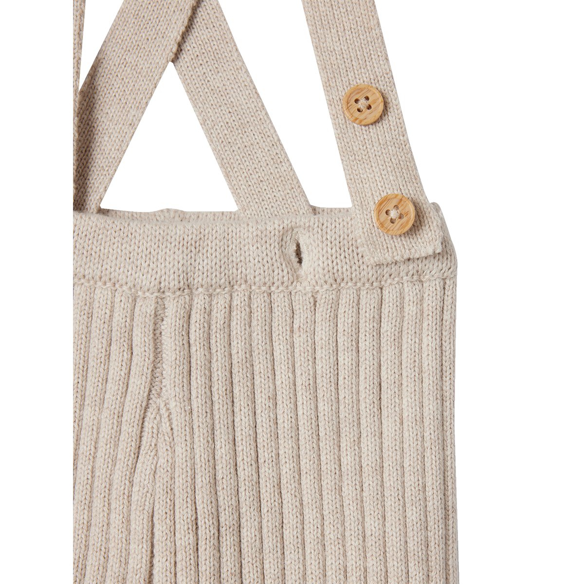 Legging à bretelles en tricot beige chiné, VERTBAUDET