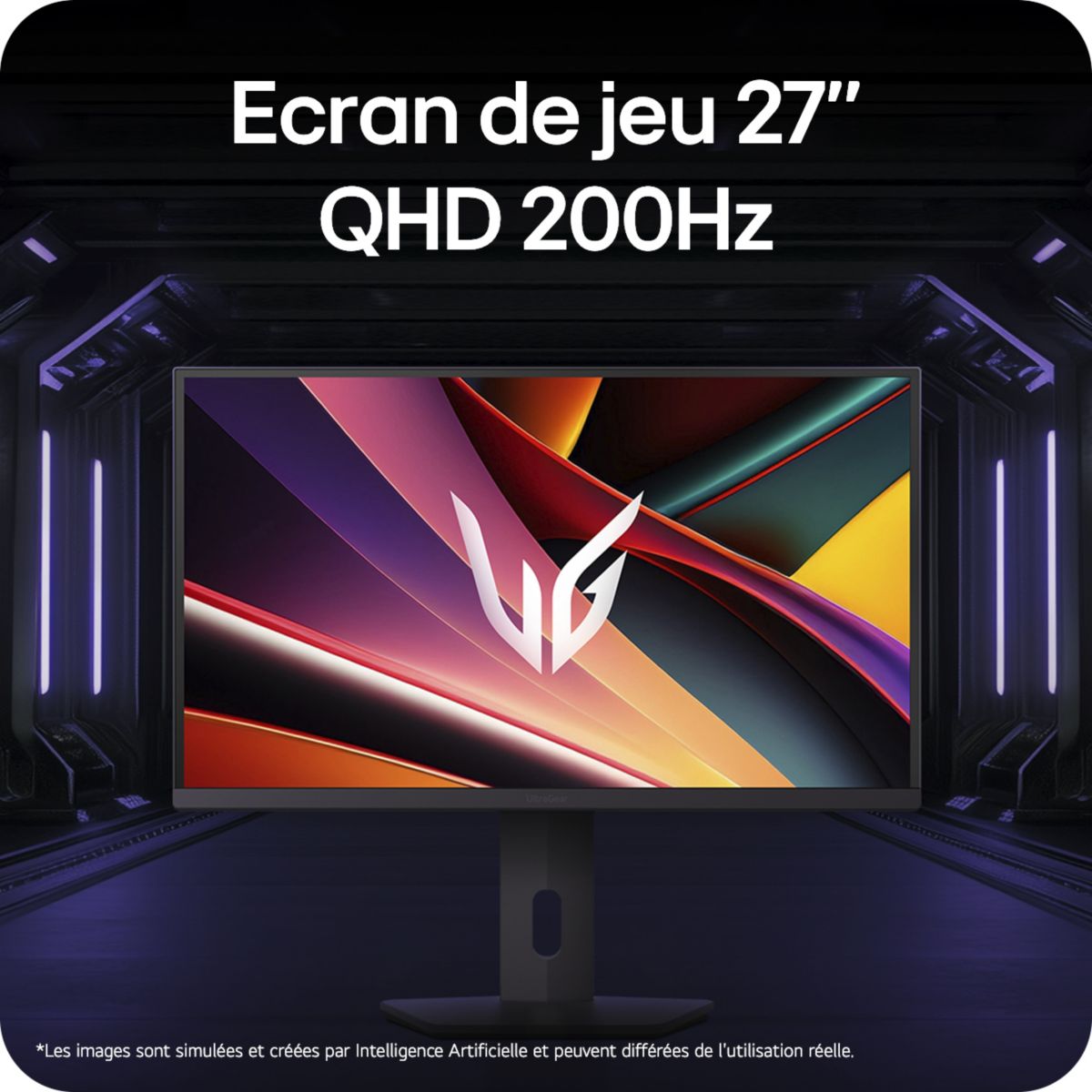 Ecran PC Gamer UltraGear 27G610A-B.AEUQ 27" IPS QHD 200Hz couleur unique, LG