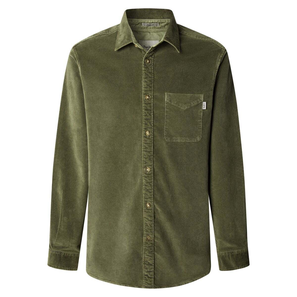 Chemise en velours Clayton kaki, PEPE JEANS