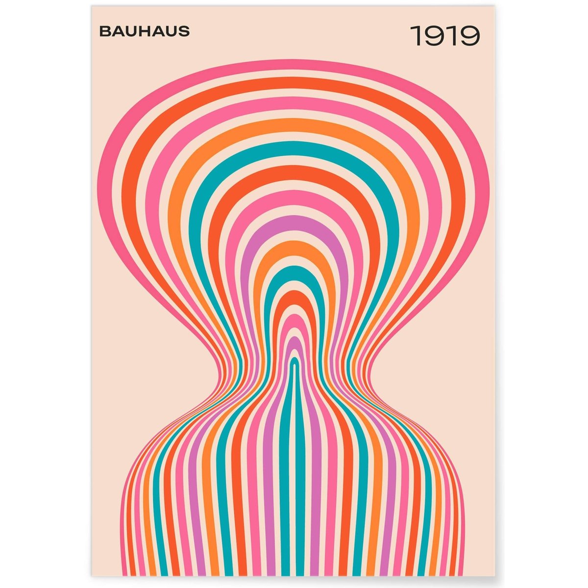 Affiche Bauhaus 11 blanc, L'AFFICHERIE