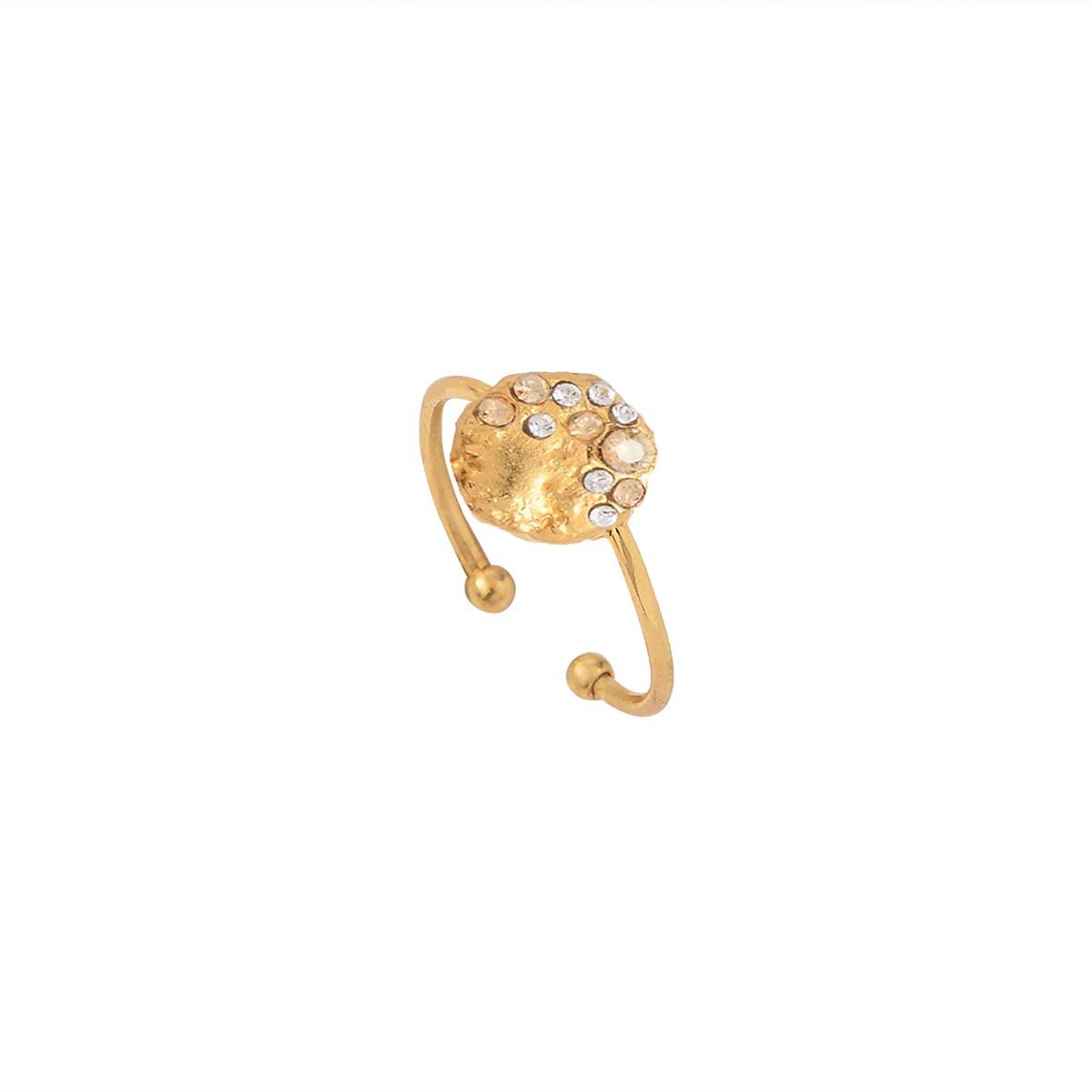 Bague plaquée or blanc - seven blanc, CAROLINE NAJMAN