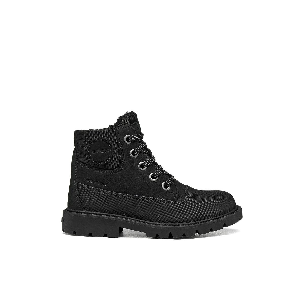 Botines con cordones SHAYLAX WATERPROOF negro, GEOX