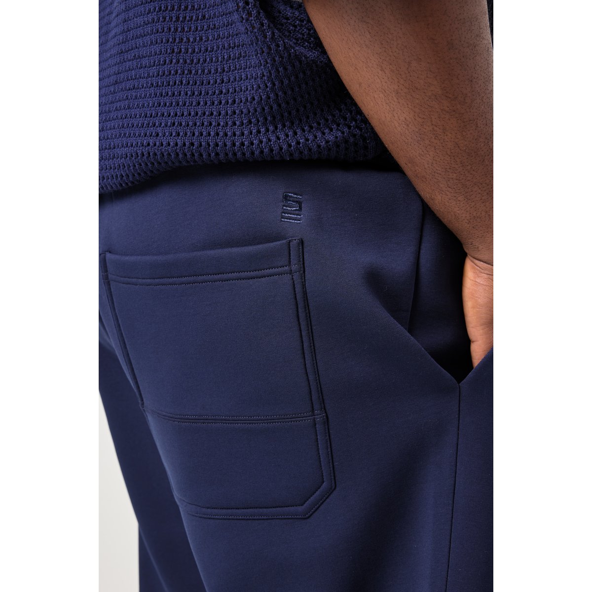 Bermuda en molleton Interlock marine, STHUGE