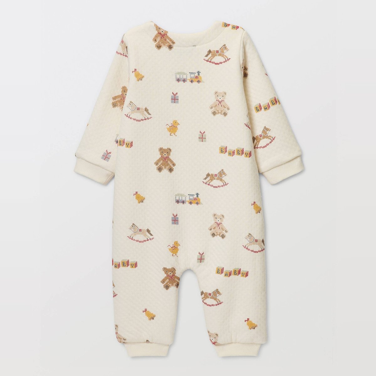 Combinaison longue imprimée en coton naturel, BOUT'CHOU