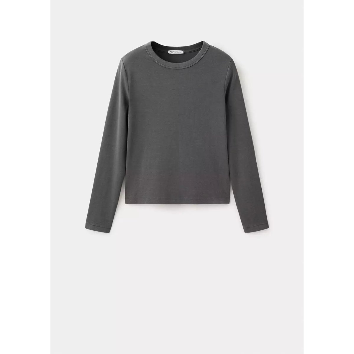 T-shirt coton effet délavé gris anthracite, MANGO TEEN