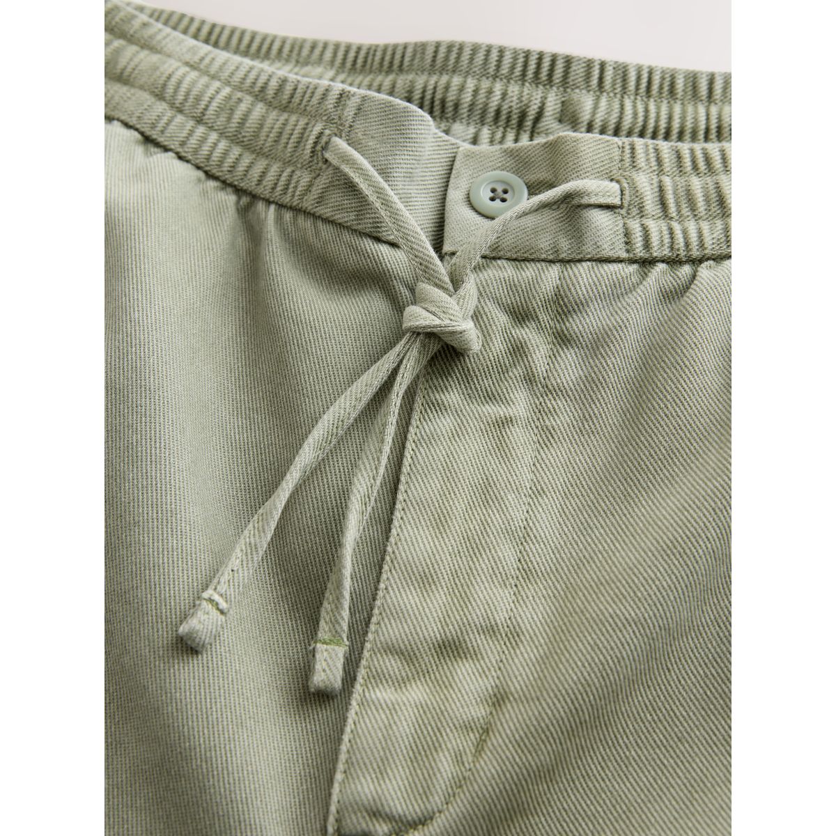 Pantalon authentique délavé taille élastique vert, NEXT