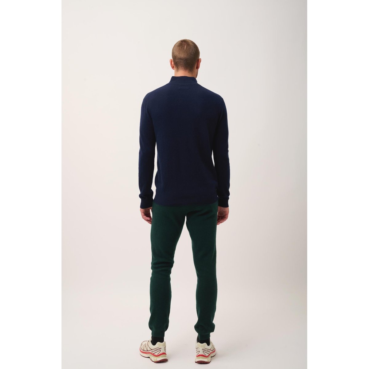 Pull Camionneur Navy Bradley bleu foncé, JUST CASHMERE