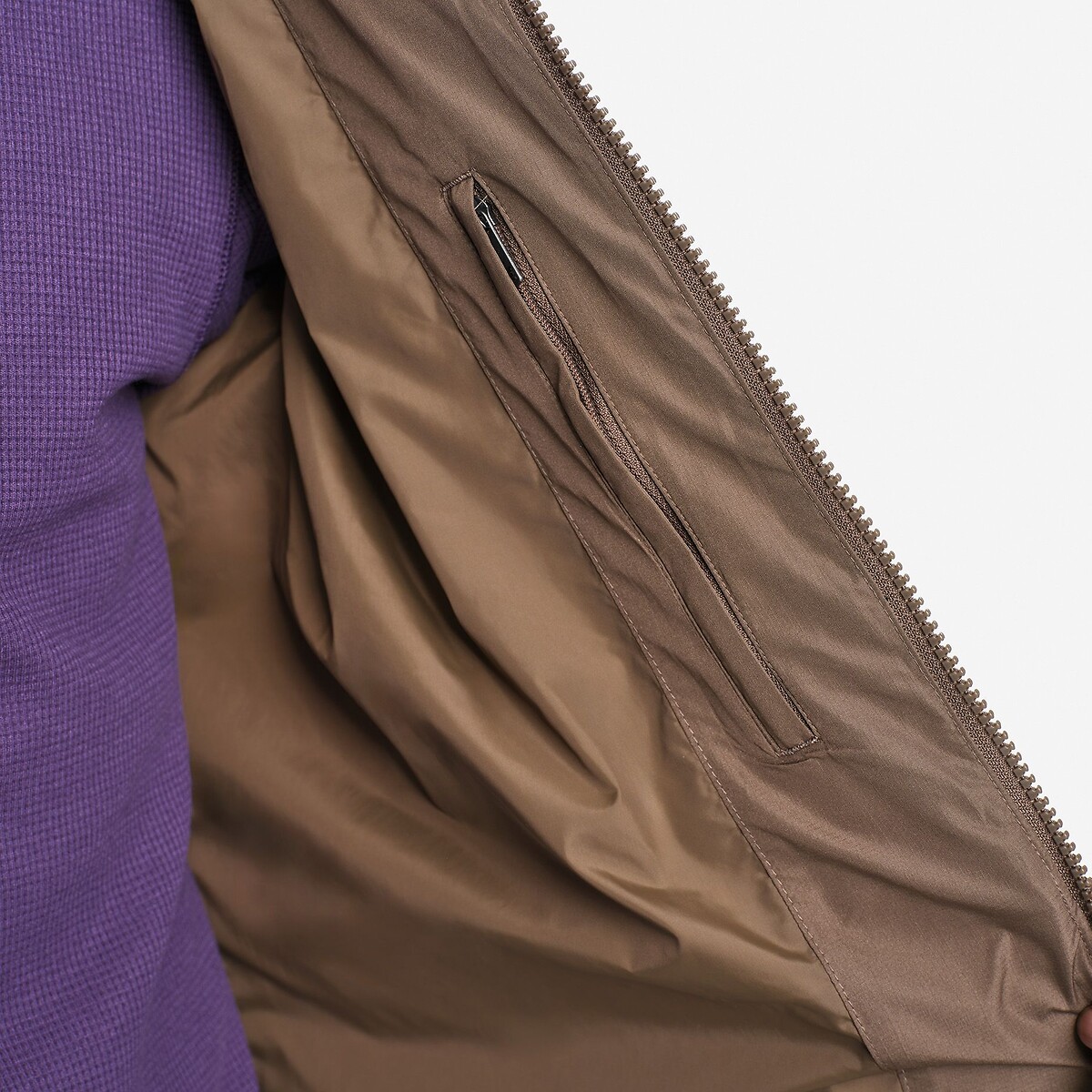 Chaqueta acolchada muy cálida y repelente al agua beige oscuro, AIGLE
