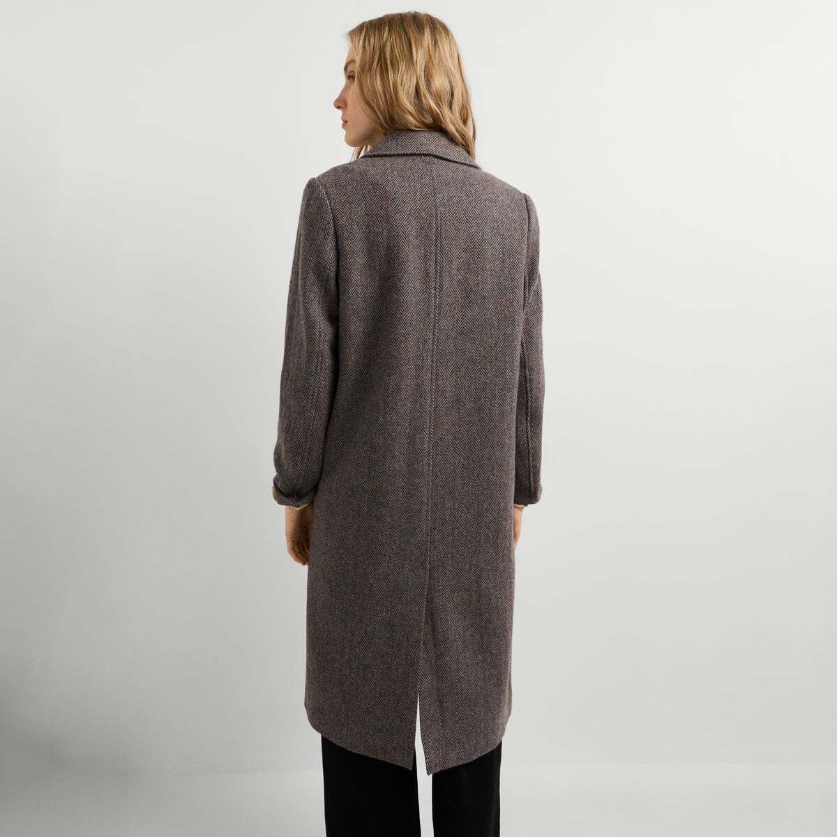 Manteau Long À Chevrons beige pierre foncée, PEPE JEANS
