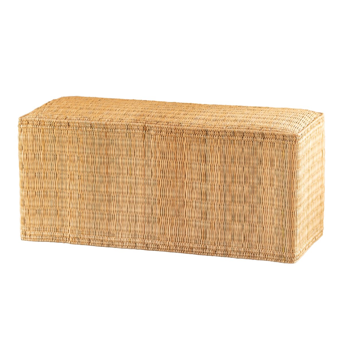Banc en paille tressée fait main -  LOJI naturel, HOME MAISON