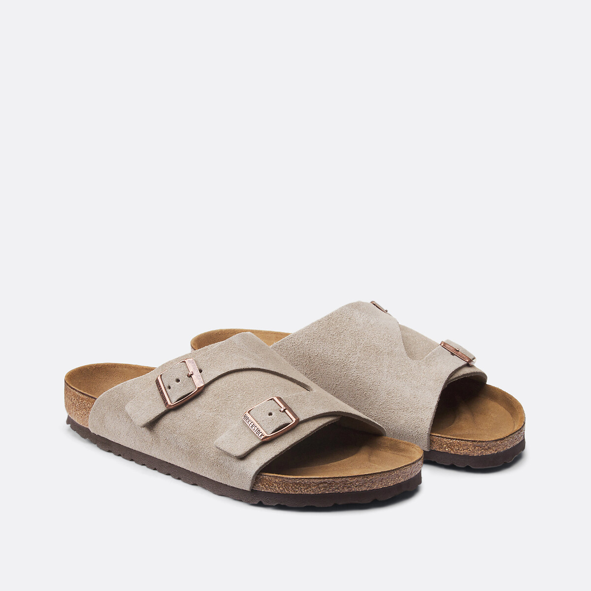 Sabot in pelle scamosciata Zürich talpa, BIRKENSTOCK