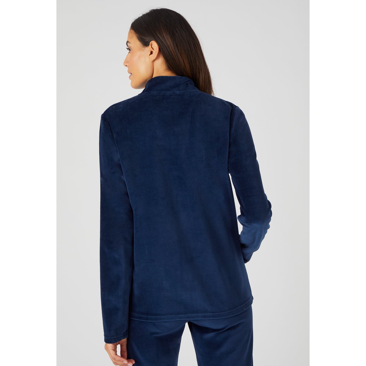 Ensemble de détente en maille velours bleu marine, DAMART