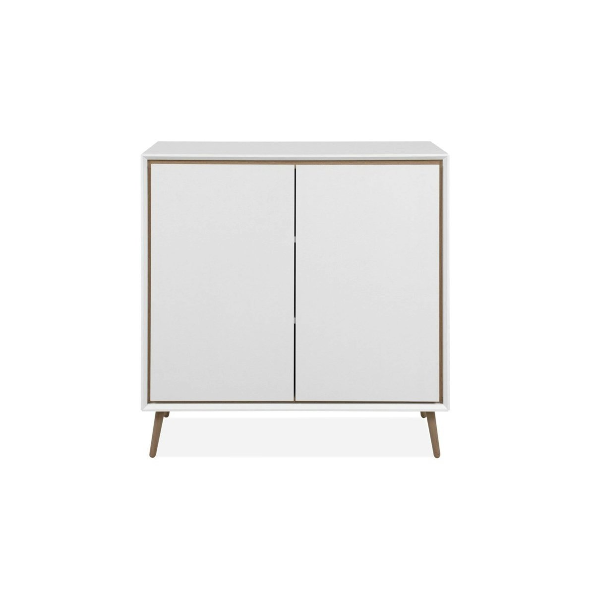 Petit buffet blanc moderne 2 portes AVIO blanc, PIER IMPORT