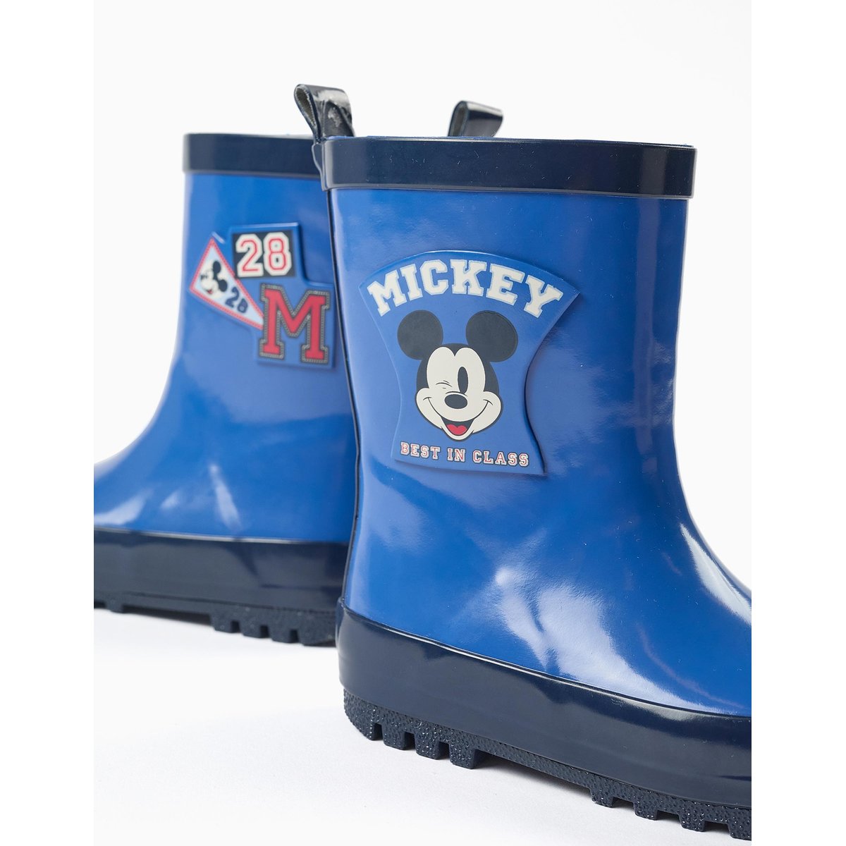 Bottes de pluie en caoutchouc avec imprimés Mickey bleu, ZIPPY
