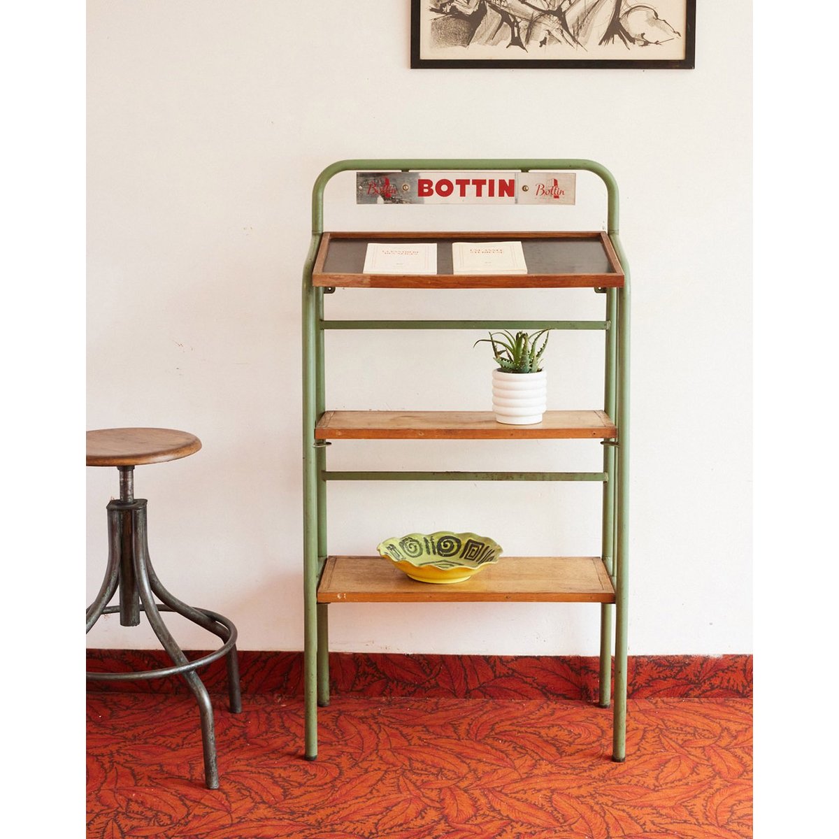 Présentoir à journaux ancien Fernand N°471 - Bon état vert, DEBONGOUT