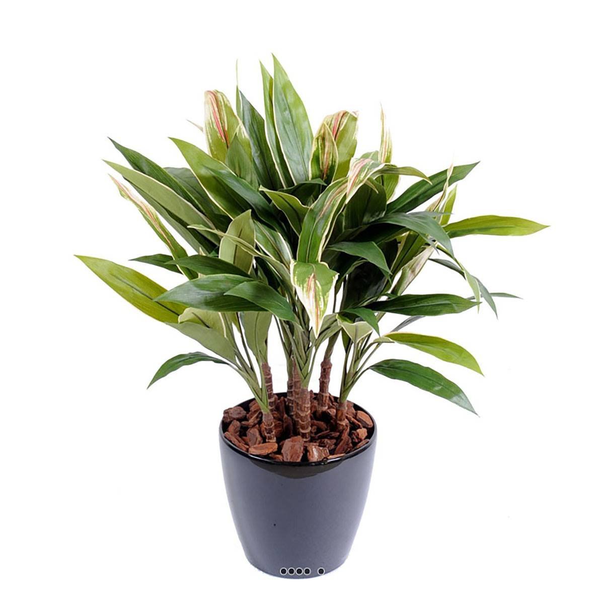 Dracaena artificiel type cordyline en pot H 8 vert, ARTIFICIELLES