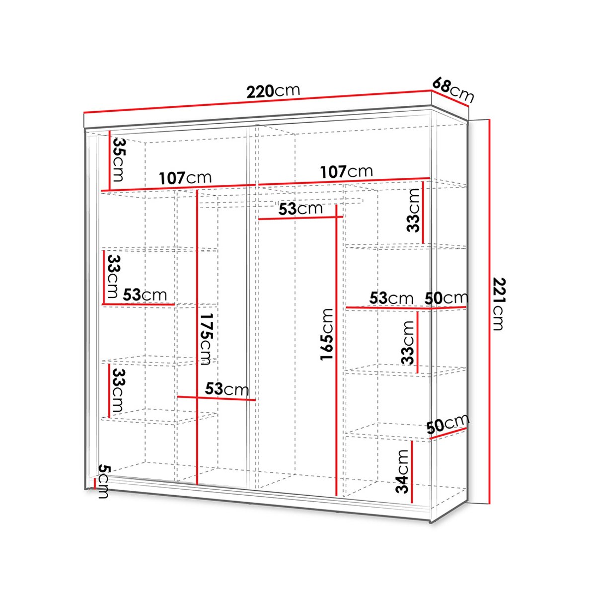 Armoire - KIMI beige, BEST MOBILIER