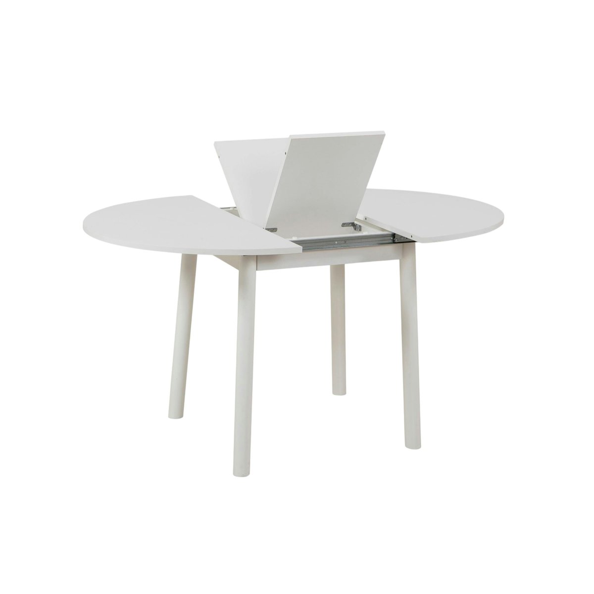 Table ronde extensible - 4 places ARDEN blanc, PIER IMPORT