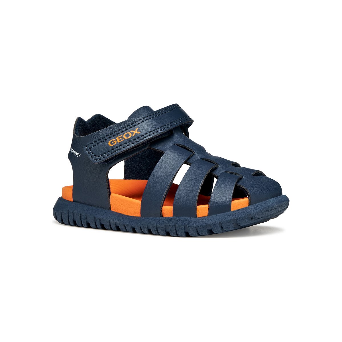 Sandales  B SANDAL FUSBETTO bleu marine/orange, GEOX