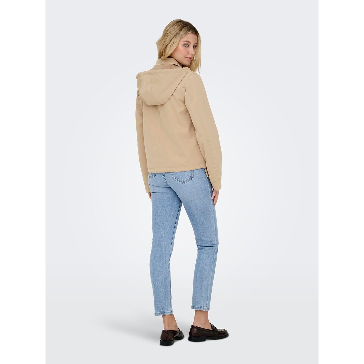 Parka à capuche beige, ONLY