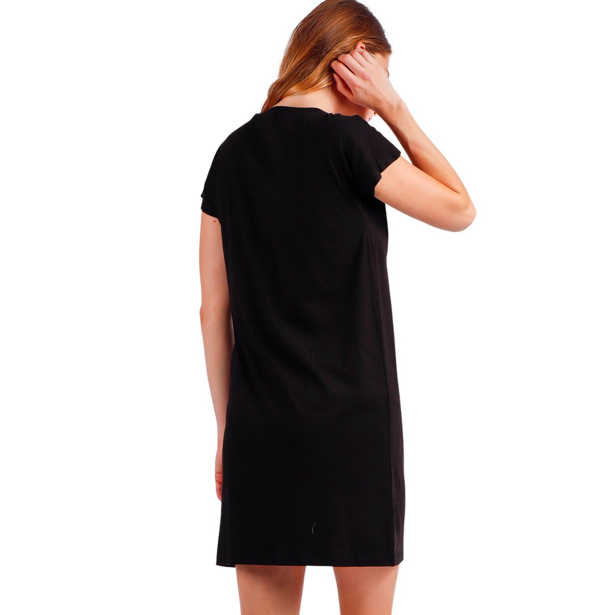 Robe de plage manches courtes Sailor Club noir, ADMAS