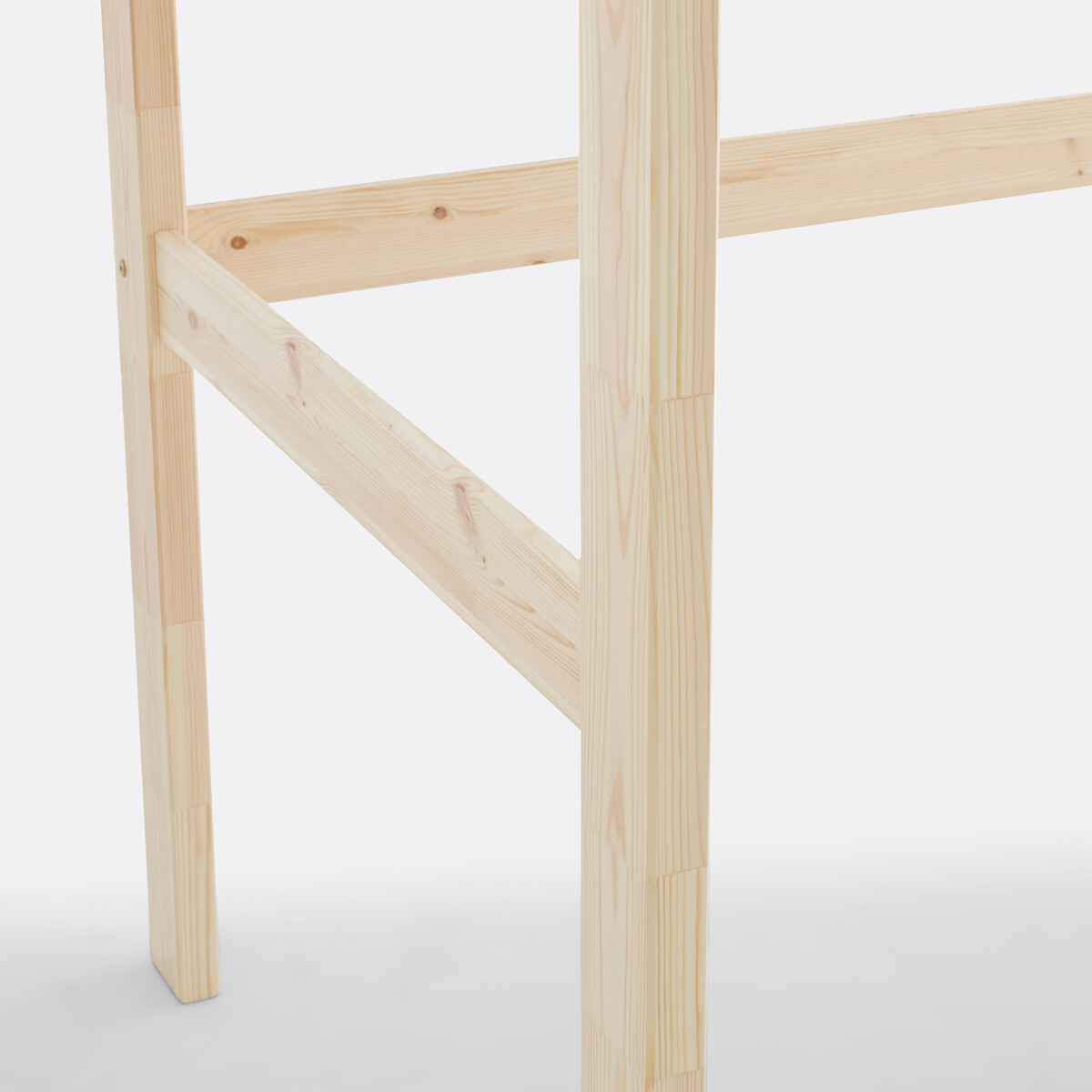 Lit mezzanine, 1 place, pin massif, Meeting blanc/bois, LA REDOUTE INTERIEURS