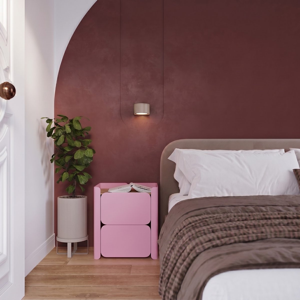 Applique murale Aluminium Taupe Gx53 1 MODO taupe, EDEN