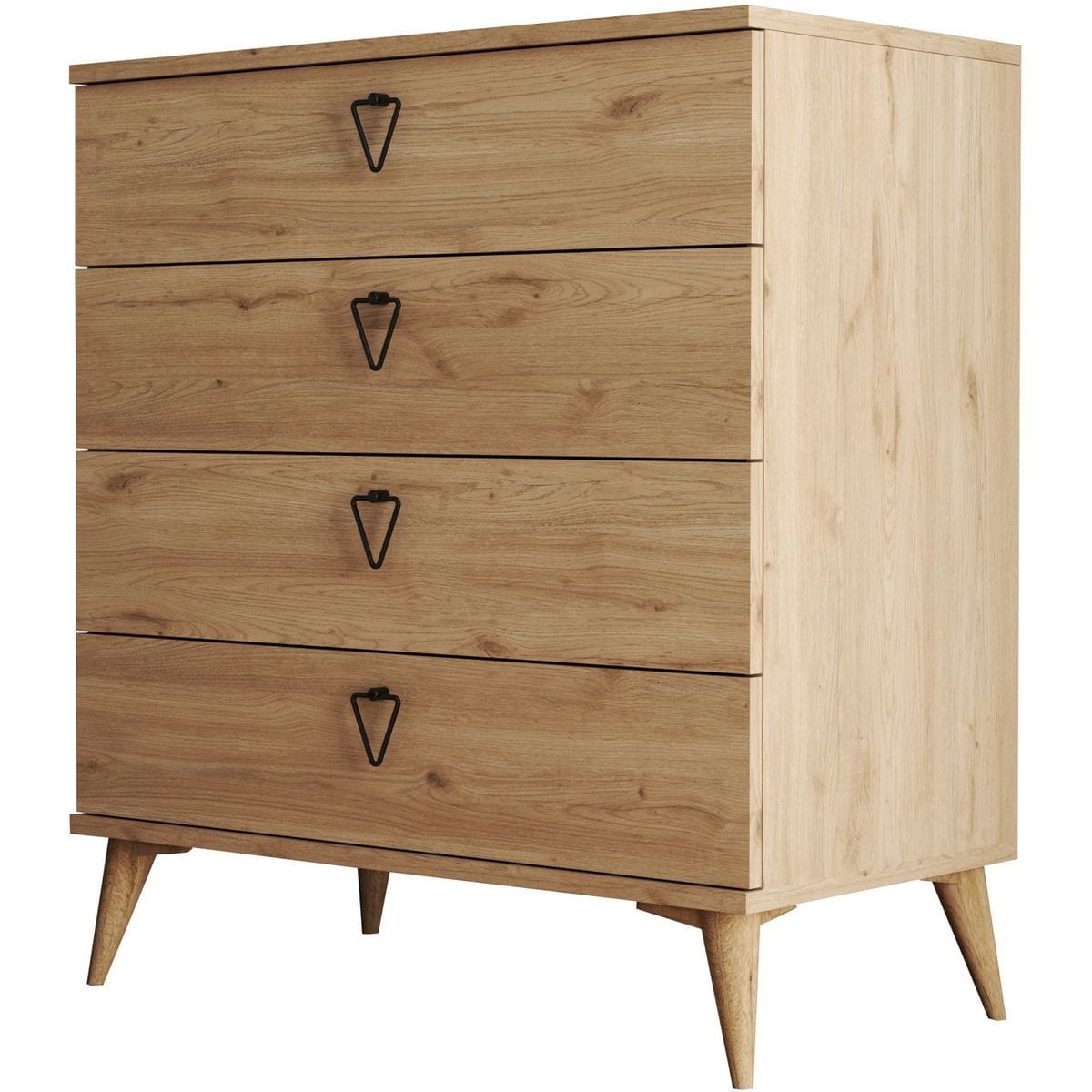 Commode 4 tiroirs - ARDEA chêne, HOMIFAB