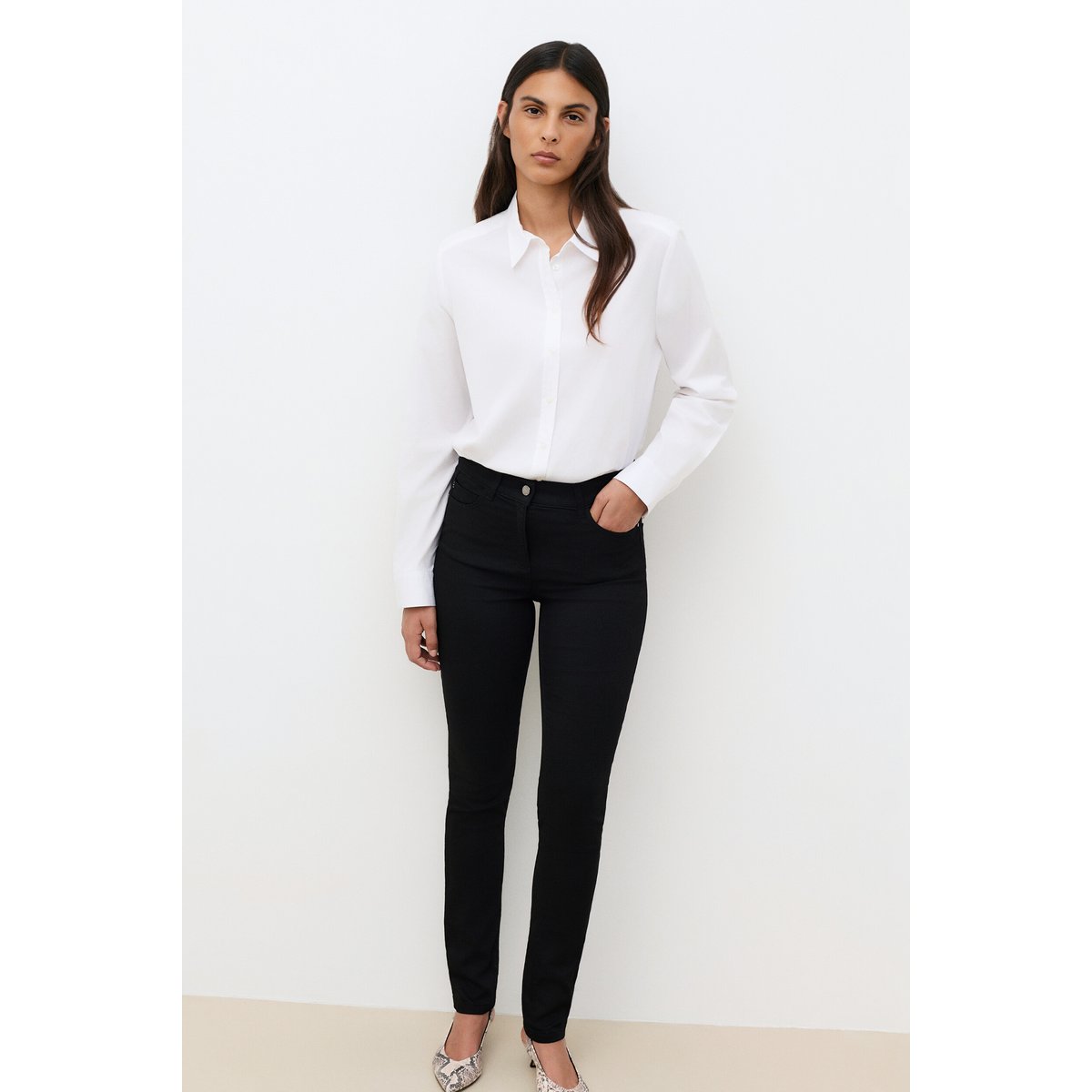 Pantalon slim moderne JOSSB noir, CAROLL